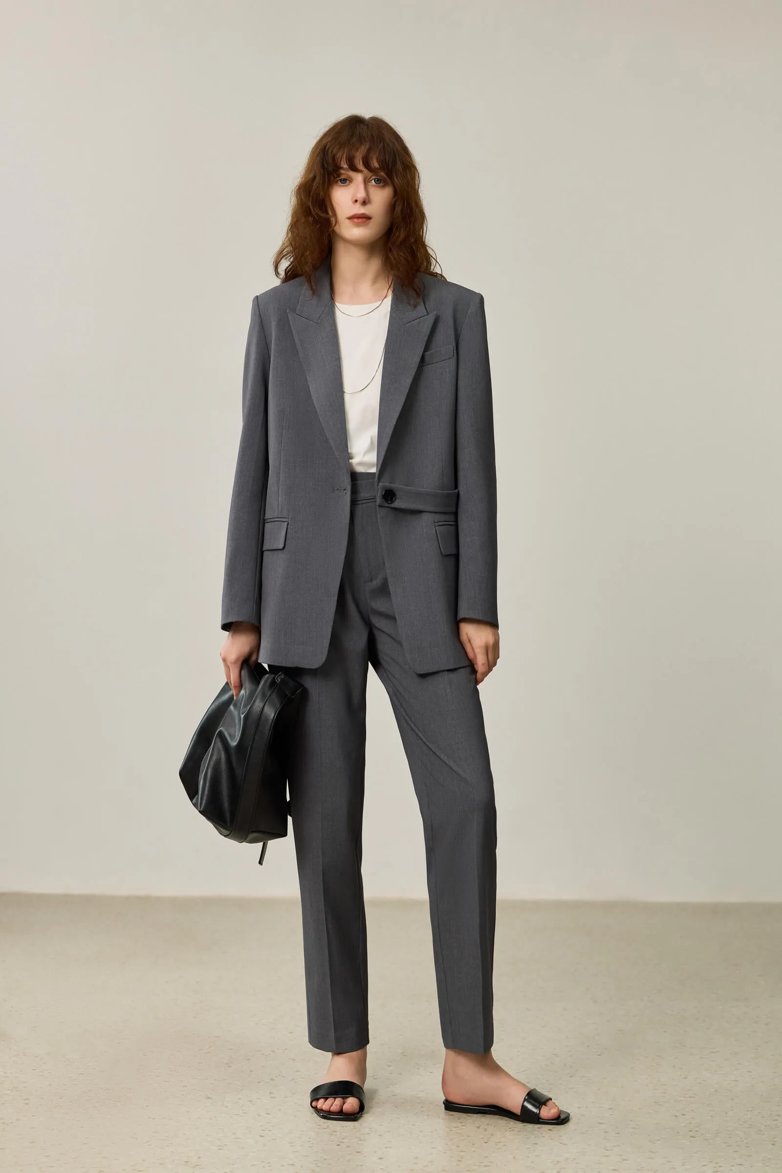 LILY Grey Suit Pants