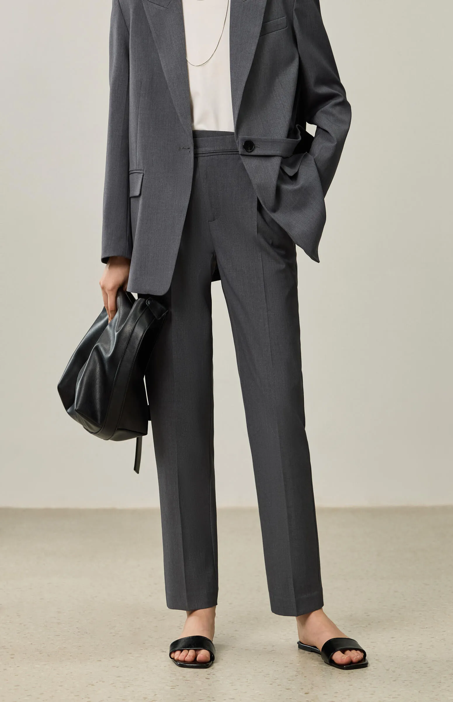 LILY Grey Suit Pants