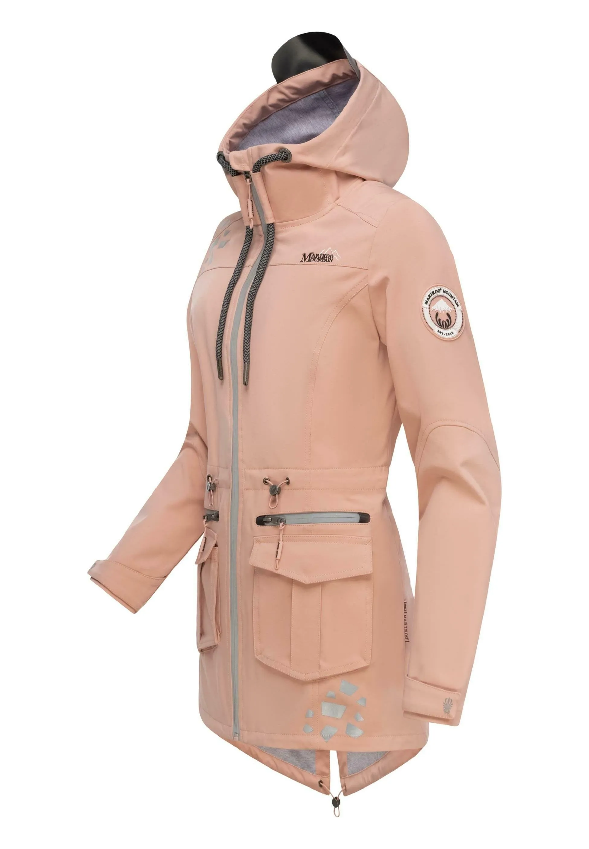 Marikoo raincoat with hood, pink