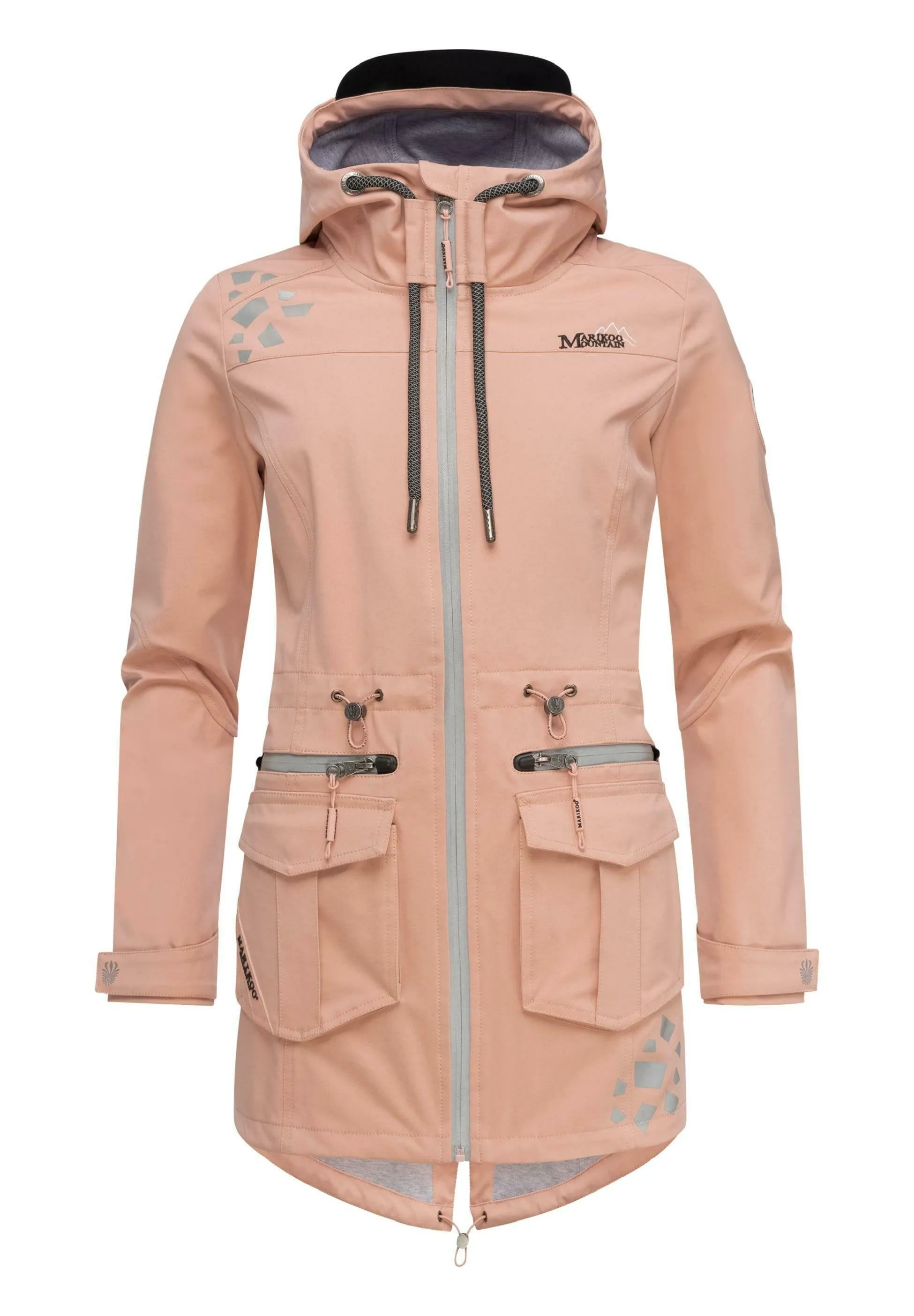 Marikoo raincoat with hood, pink