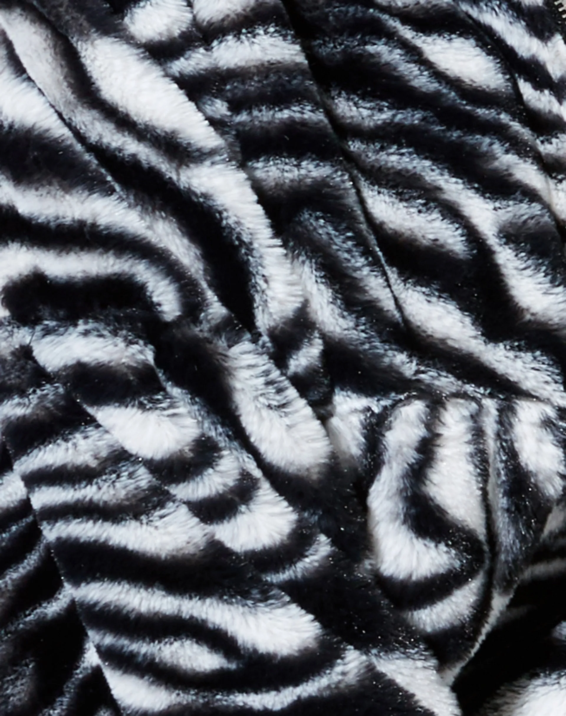 Nero Ring Pull Jacket in Zebra Black and White