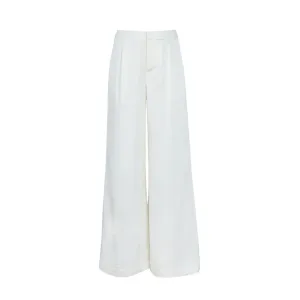 NEW - Women's High-Rise Super Wide Leg Matte Satin Pants - Sugar Swizzle, Small