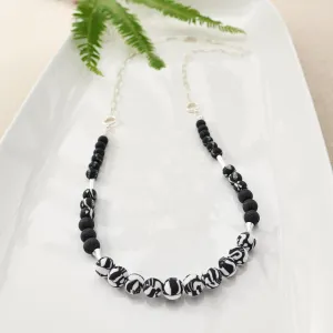 Noir Color Block Necklace