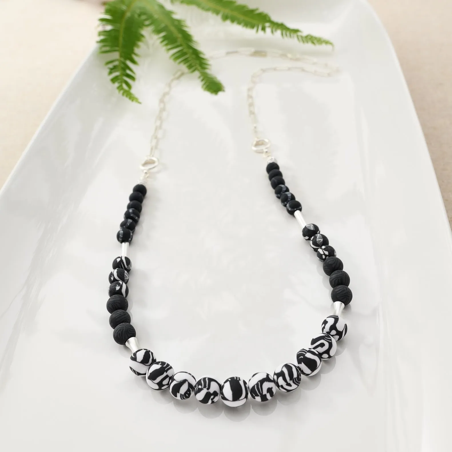 Noir Color Block Necklace