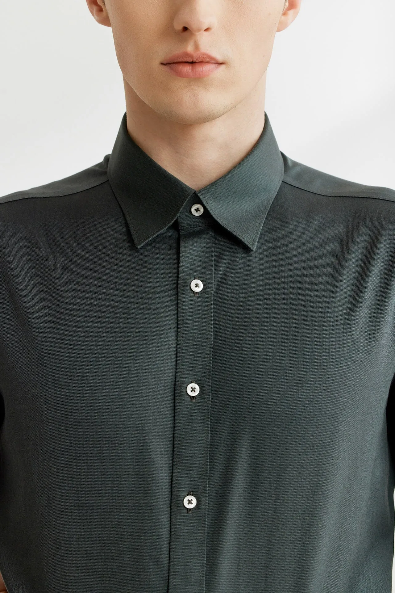 Non-Iron Cotton Spandex Oxford Dress Shirt