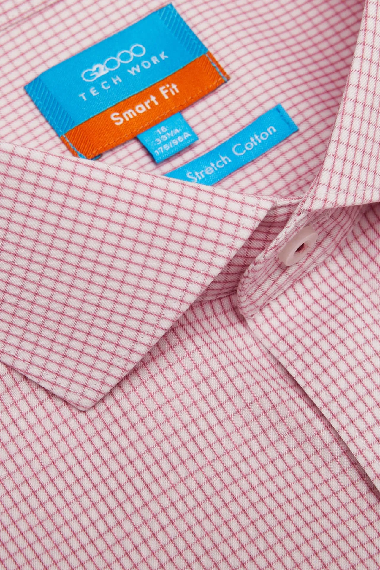 Non-Iron Cotton Stretch Smart Fit Check Shirt