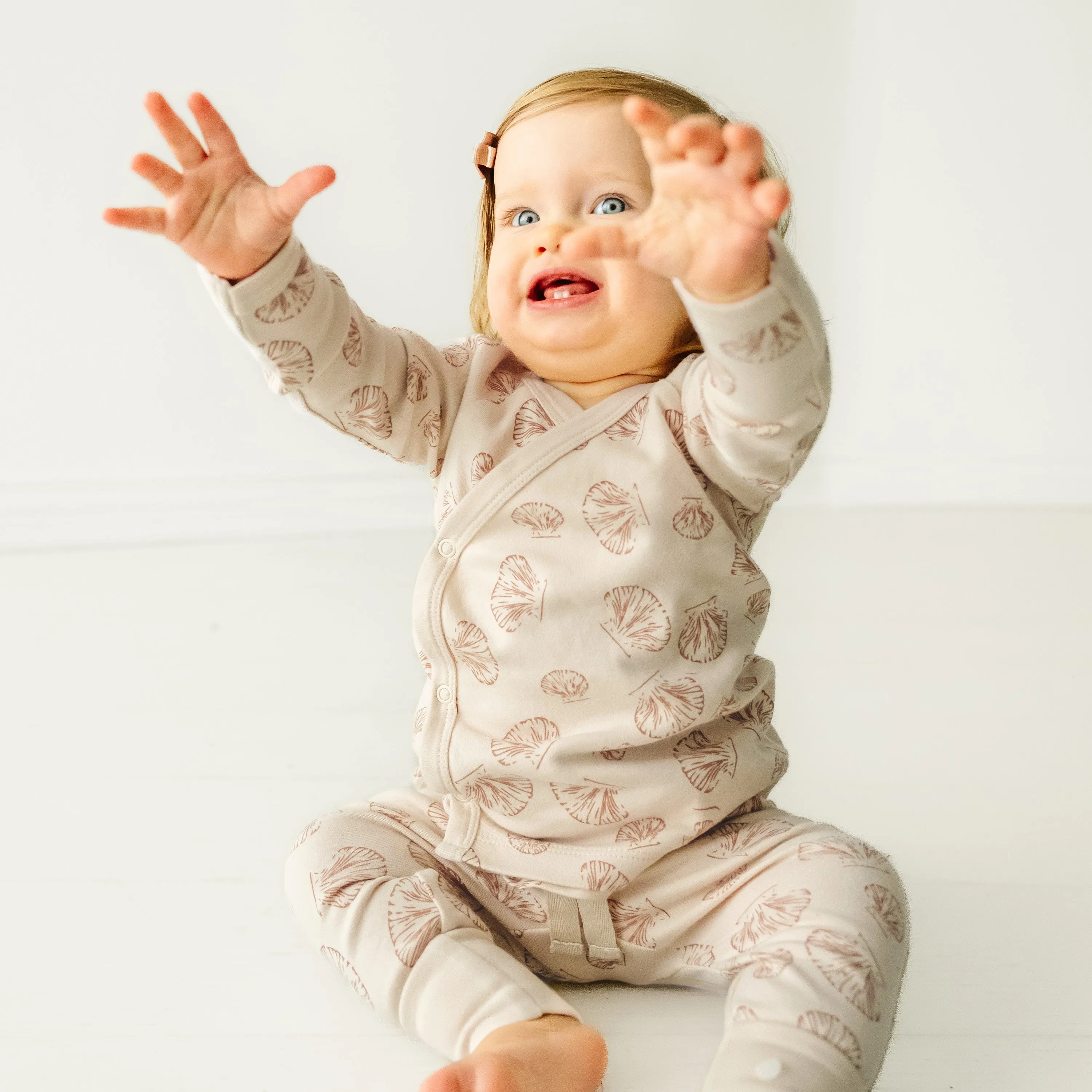 Organic Baby Top & Pants Set -Seashells