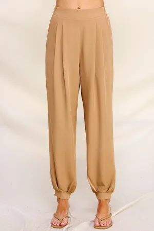 Pia Pleated Pull on Jogger Pant