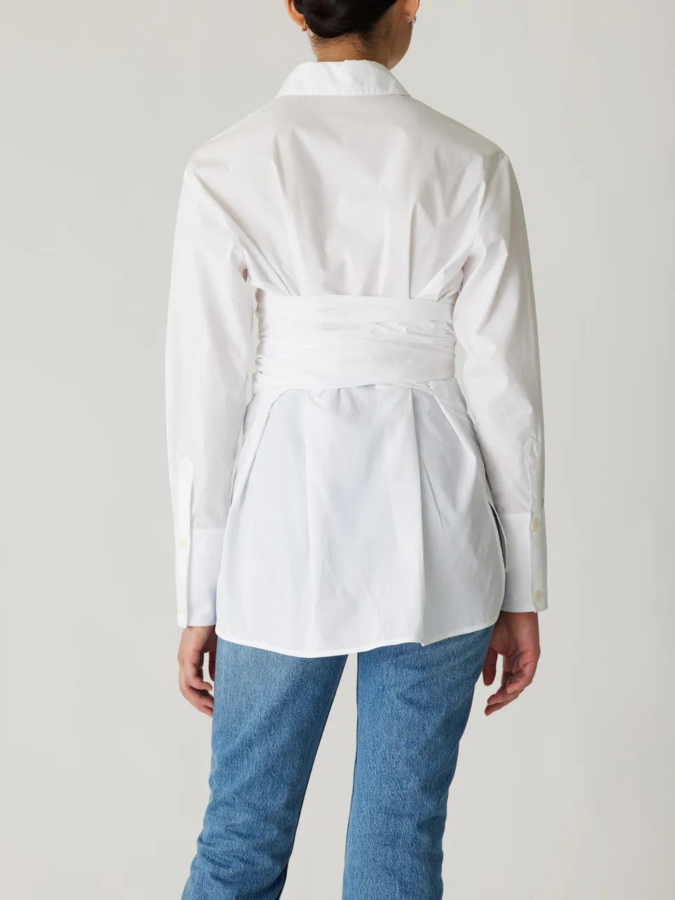 Poplin Wrap Blouse