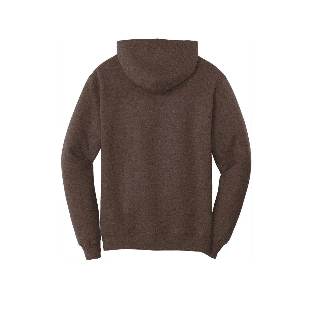 Port & Company® Core Fleece Pullover Hooded Sweatshirt - Heather Dark Chocolate Brown