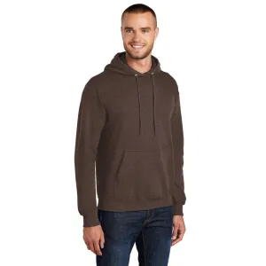 Port & Company® Core Fleece Pullover Hooded Sweatshirt - Heather Dark Chocolate Brown