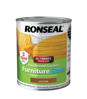 Ronseal Ultimate Protection Hardwood Furniture Stain - 750ml