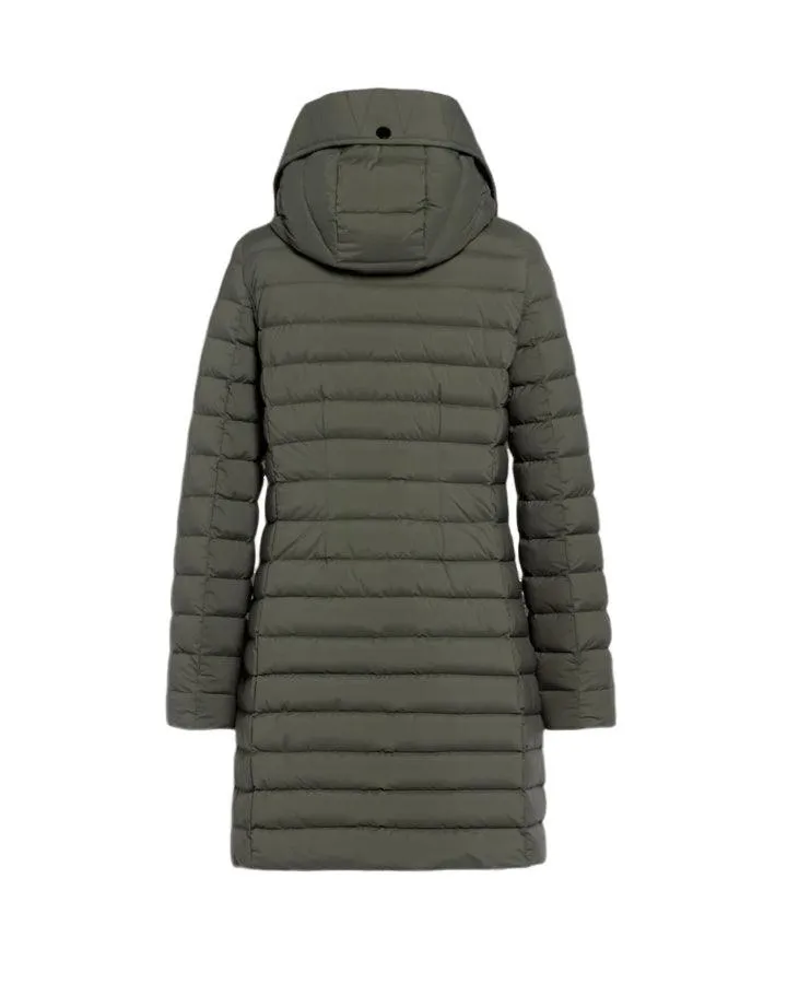 Ruth Knee Length Hooded Down Coat