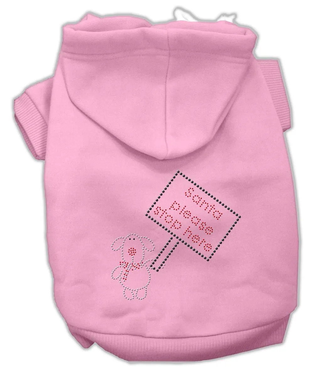 Santa Stop Here Hoodies Pink L (14)