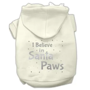 Screenprint Santa Paws Pet Hoodies Cream Size XXL (18)