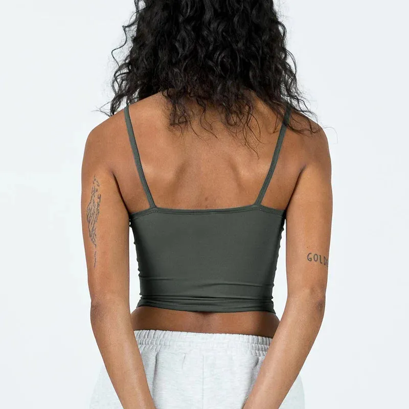 Sexy New Solid Backless Sleeveless Fashion Casual Slim Simple Basic Crop Summer Top