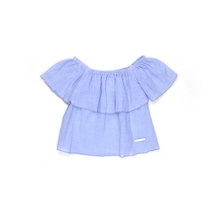 Sudo Mini Isla Off Shoulder Top - Sky Blue