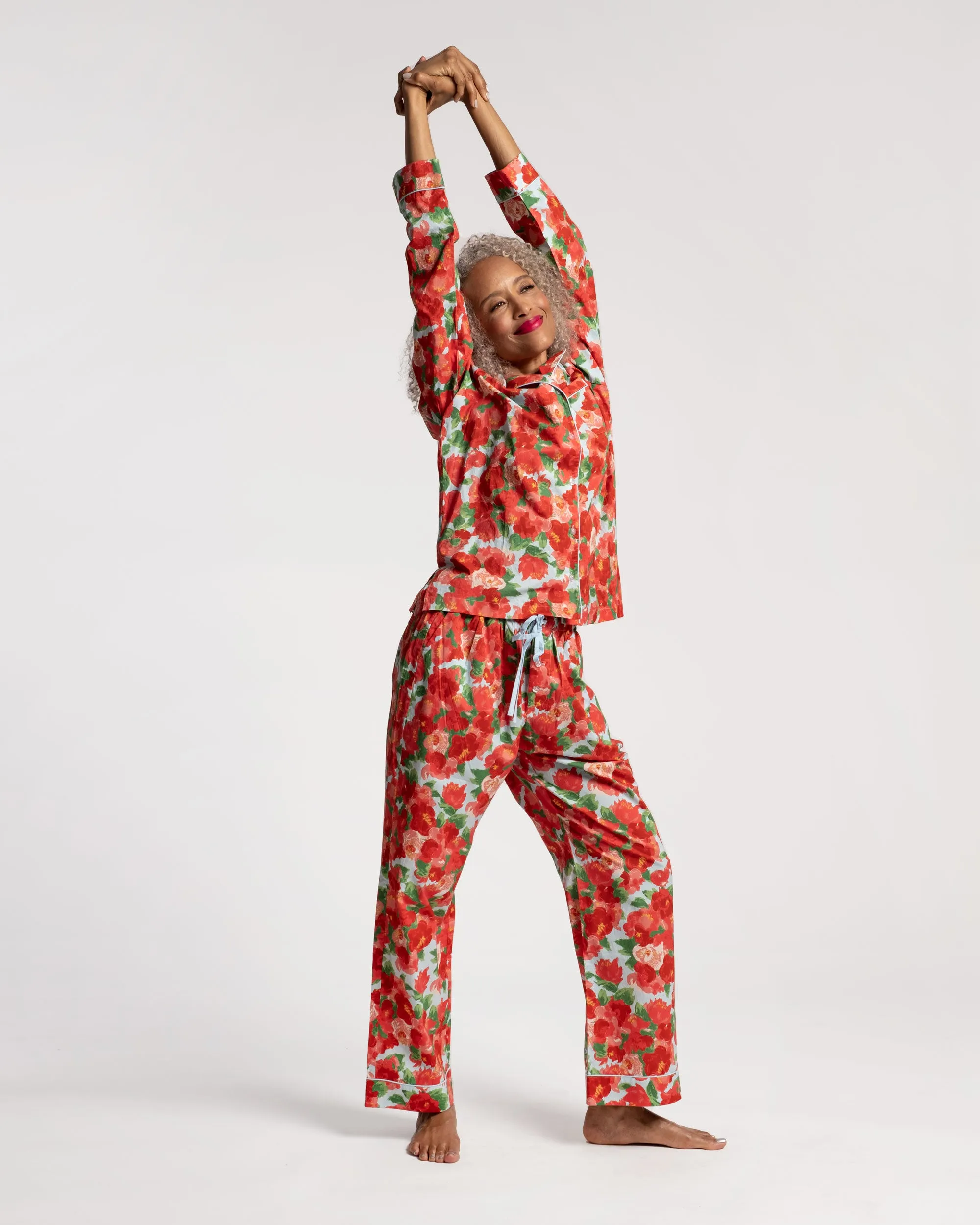 Teddy Pajama Pant Peony