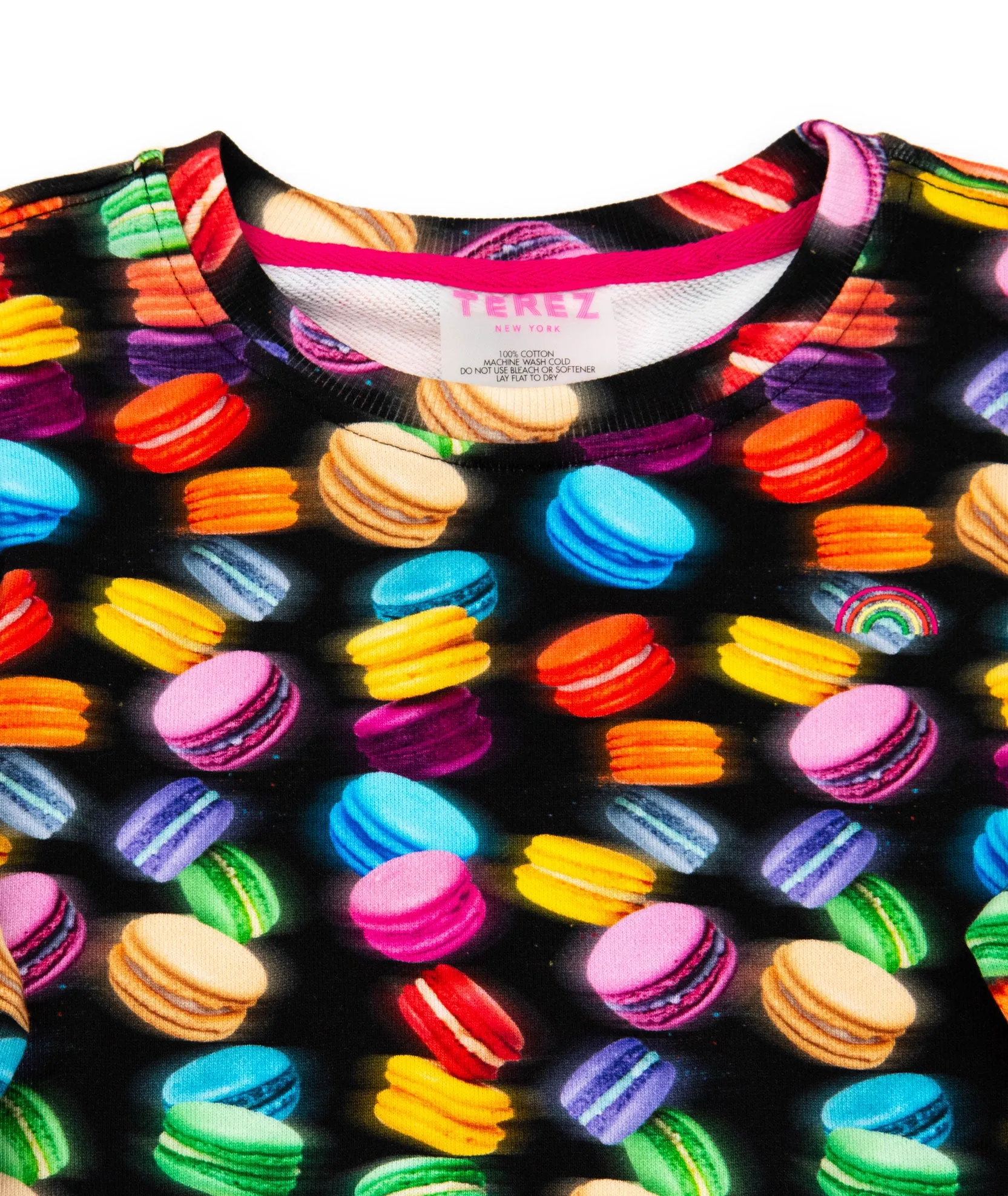 Terez Girls Rainbow Macaroons Classic Crew