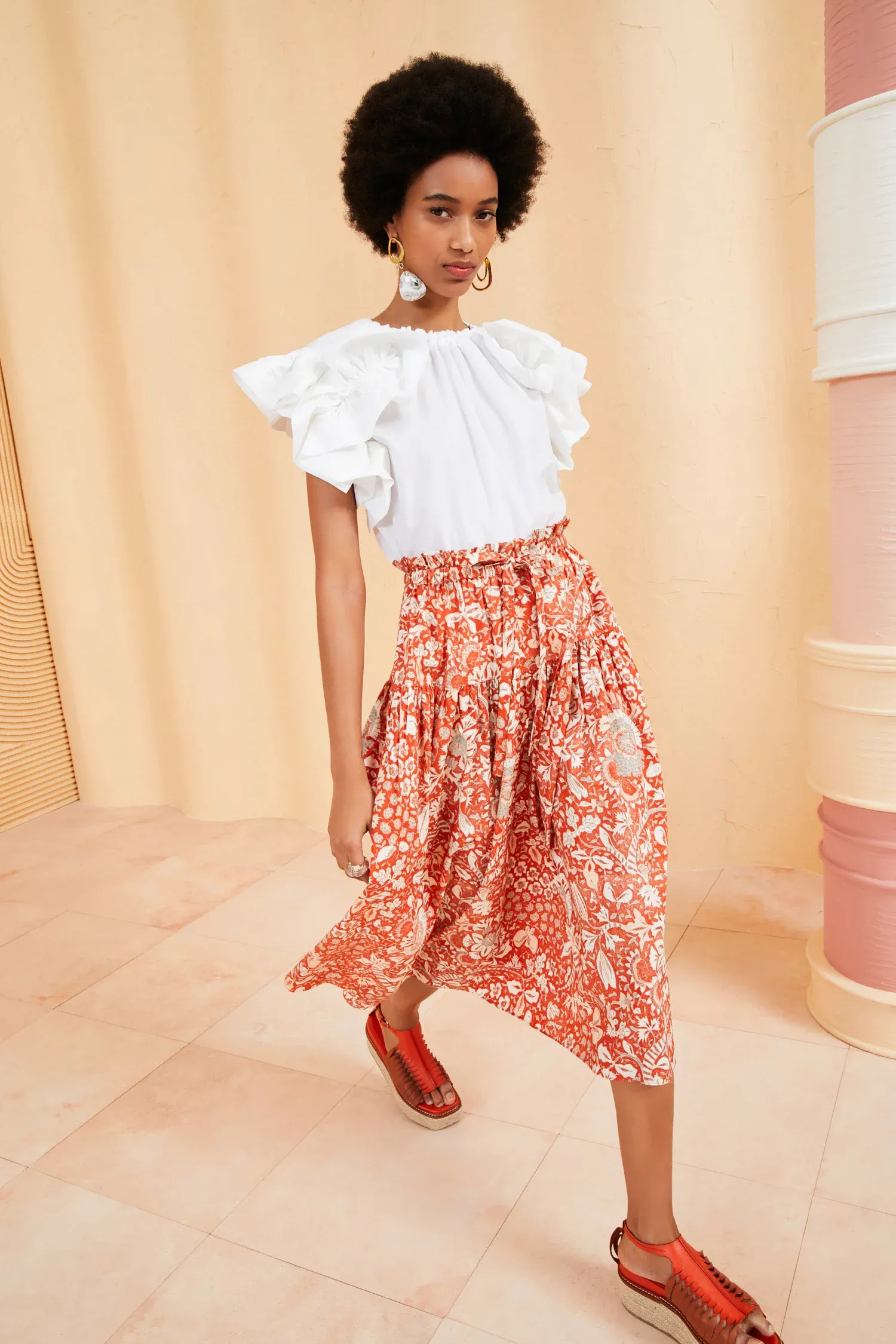 Ulla Johnson - Fernanda Skirt in Orange Blossom