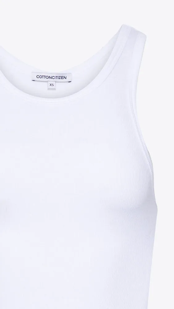 Verona Crop Tank - White