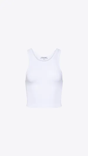 Verona Crop Tank - White