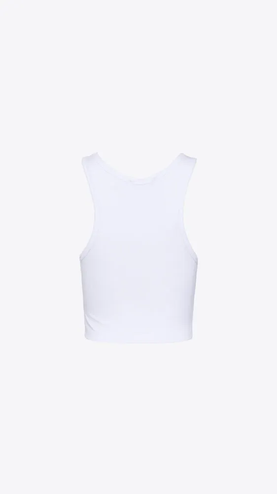 Verona Crop Tank - White