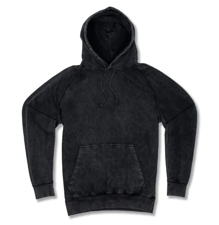 Vintage Washed Hoodie - Black