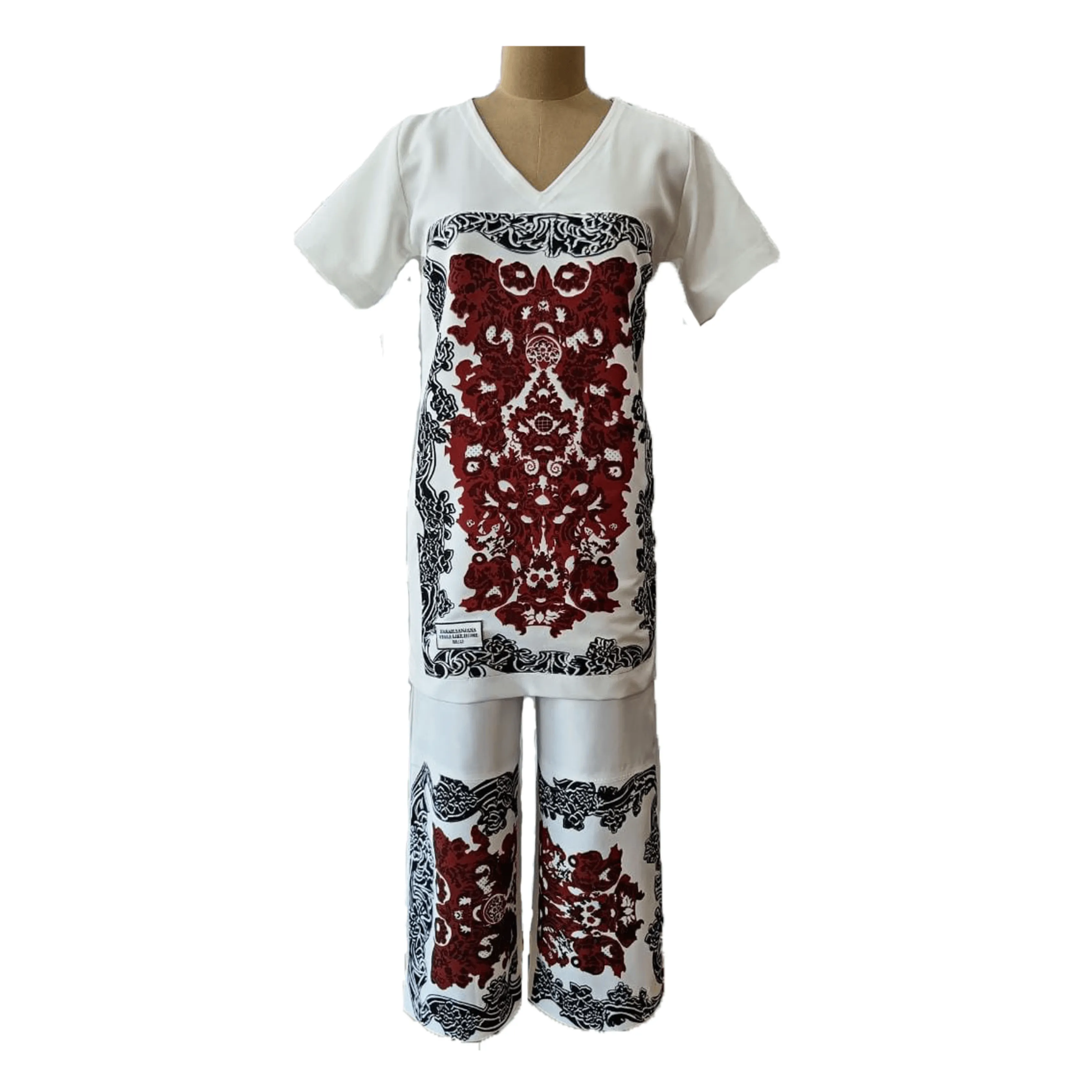 White Red Porcelain Co-ord Set