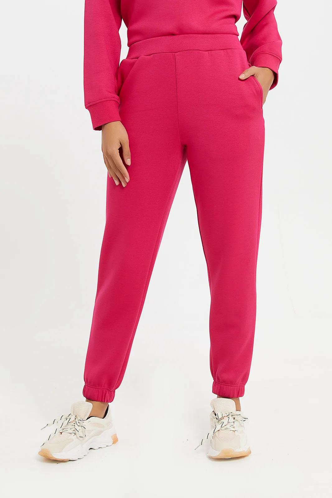 Women Fuchsia Jogger Pants